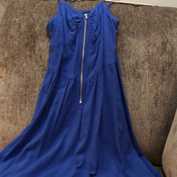 Blue h and m zip dress. Size xs - Picture 1 of 3
